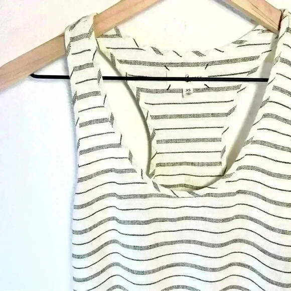 Lou & Grey Linen Blend Striped Dress • Size X-Small - Picture 3 of 12